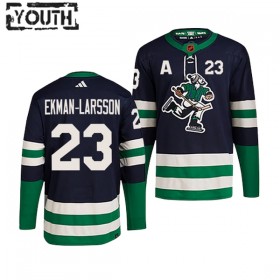 Vancouver Canucks Oliver Ekman-Larsson 23 Adidas 2022-23 Reverse Retro 2.0 Navy Trikot Authentic - Kinder